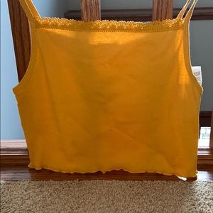Yellow cotton on tank top